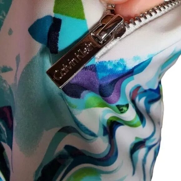 Calvin Klein Bodycon Midi Dress Geo Print - Picture 6 of 12